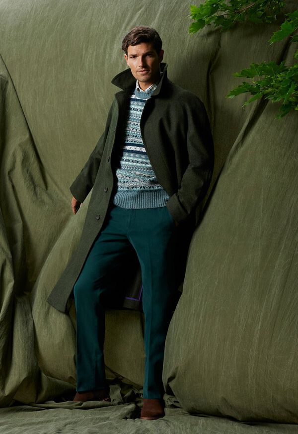 Paul Stuart Brushed Fall Weight Cotton Trouser, image 2