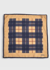 Paul Stuart Printed Wool & Cashmere Plaid Pocket Square, thumbnail 2