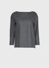Paul Stuart Flannel Zip Back Top, thumbnail 1
