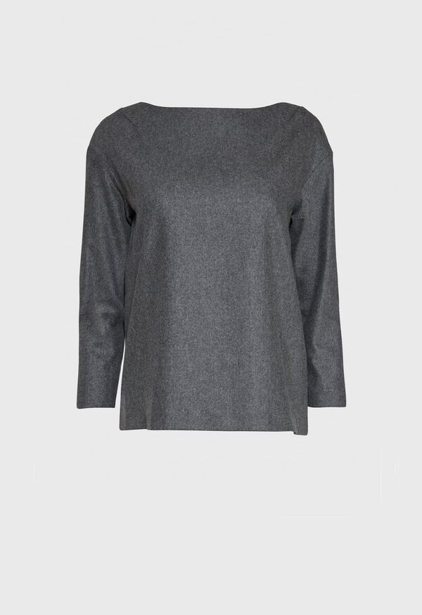 Paul Stuart Flannel Zip Back Top, image 1