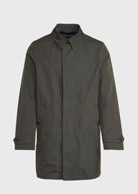 Paul Stuart Solid Olive Raincoat, thumbnail 1