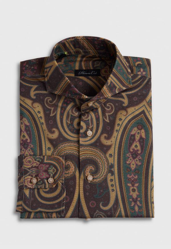 Paul Stuart Printed Paisley Brushed Cotton Sport shirt, image 1