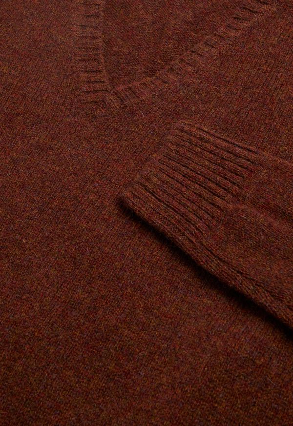 Paul Stuart Shetland Wool V-Neck Sweater, image 5