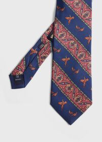 Paul Stuart Deco Stripe and Bird Print Tie, thumbnail 1