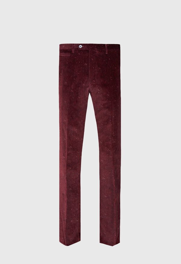 Paul Stuart Plum Shetland Print Velvet Pant