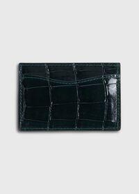 Paul Stuart Glazed Alligator Flat Card Case, thumbnail 1
