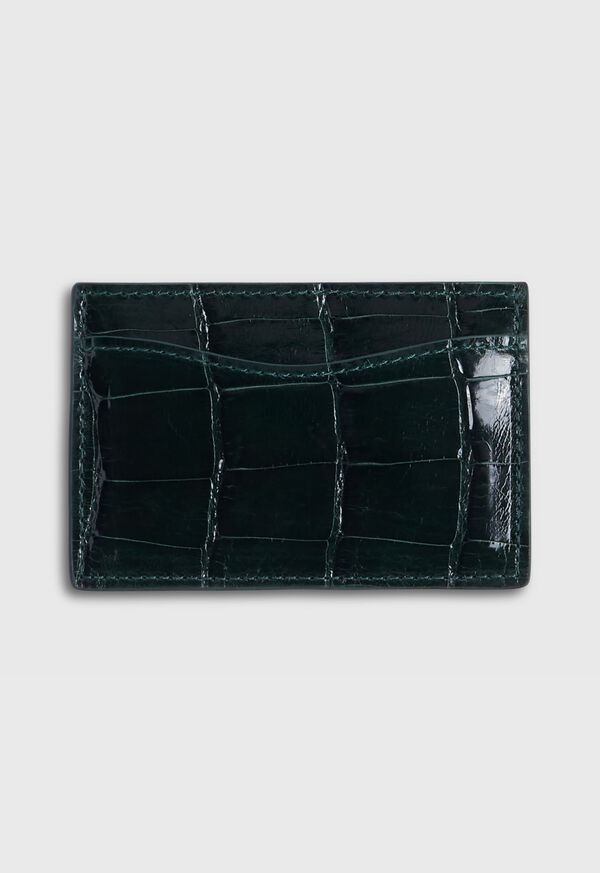 Paul Stuart Glazed Alligator Flat Card Case, image 1