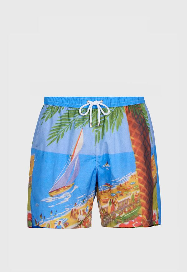 Paul Stuart Beach Scene Swim Trunk, image 1