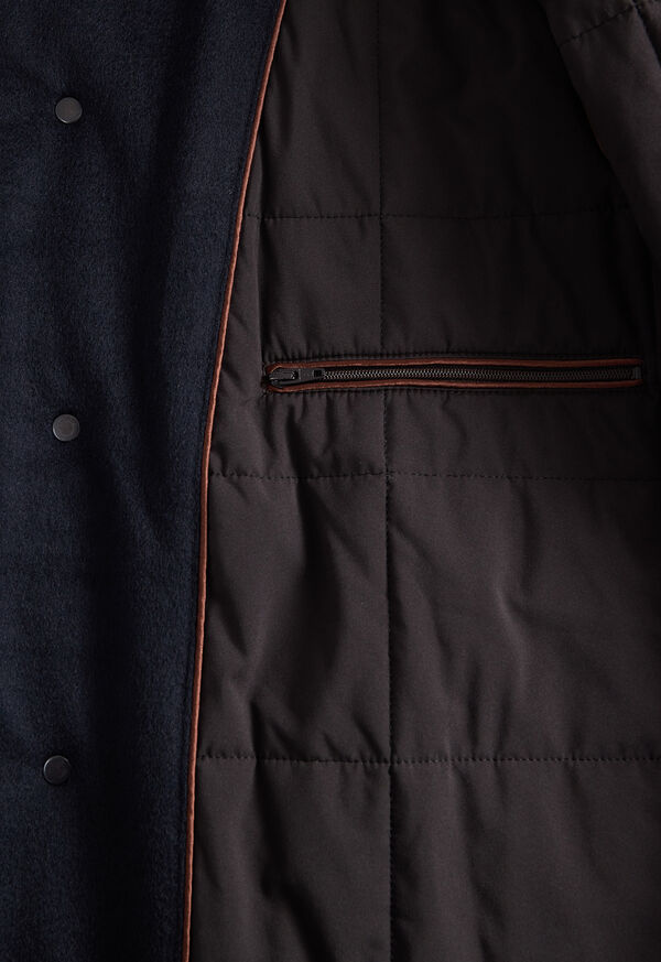 Paul Stuart Cashmere Coat with Faux Fur Collar, image 4