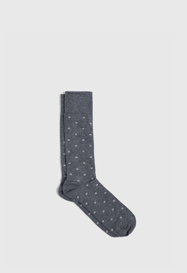 Paul Stuart Melange Square Motif Crew Sock, image 1