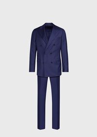 Paul Stuart Solid Navy Double Breasted Suit, thumbnail 1