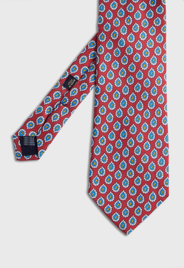 Paul Stuart Silk Twill Allover Pine Tie, image 1