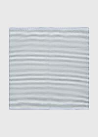 Paul Stuart Striped Cotton and Linen Pocket Square, thumbnail 1