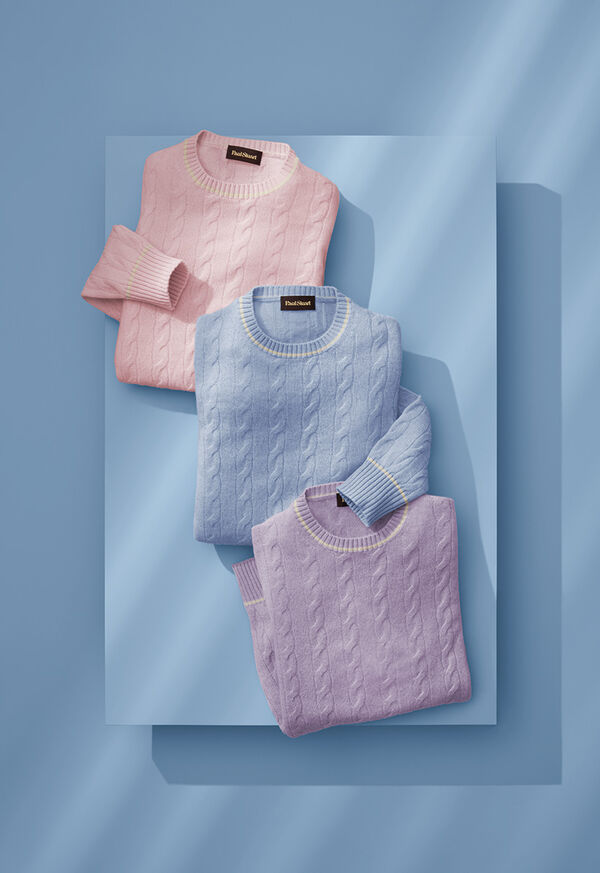 Paul Stuart Cable Cashmere Sweaters, image 1