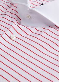 Paul Stuart Contrast Collar Horizontal Stripe Dress Shirt, thumbnail 3