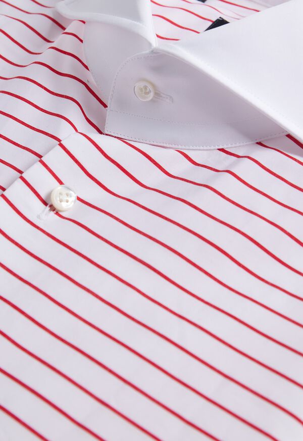 Paul Stuart Contrast Collar Horizontal Stripe Dress Shirt, image 3