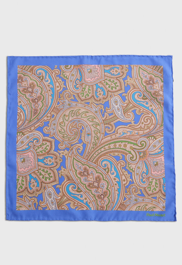 Paul Stuart Habotai Silk Summer Paisley Pocket Square, image 2