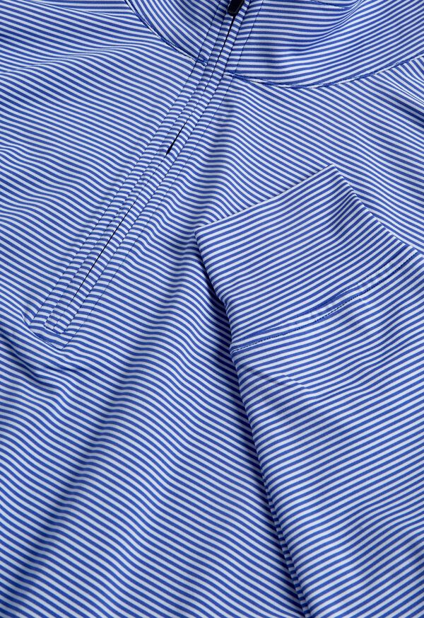 Paul Stuart Fine Stripe Quarter Zip Performance Pullover, image 5