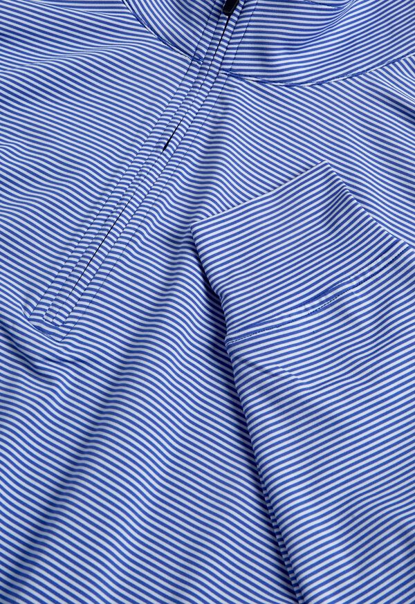 Paul Stuart Fine Stripe Quarter Zip Performance Pullover, image 2