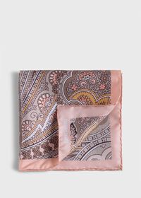 Paul Stuart Printed Silk Bold Paisley Pocket Square, thumbnail 1