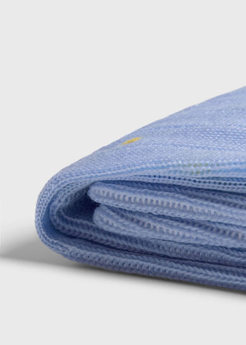 Paul Stuart Ribbed Cotton Dot Dress Sock