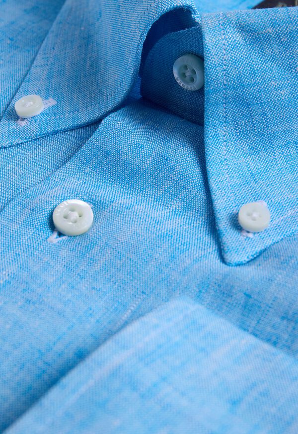 Paul Stuart Linen Logo Sport Shirt, image 2