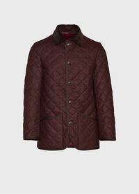 Paul Stuart Quilted Loden Barn Jacket with Corduroy Collar, thumbnail 1