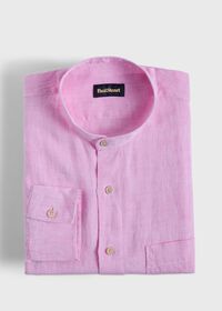 Paul Stuart Washed Linen Stand Collar Shirt, thumbnail 1
