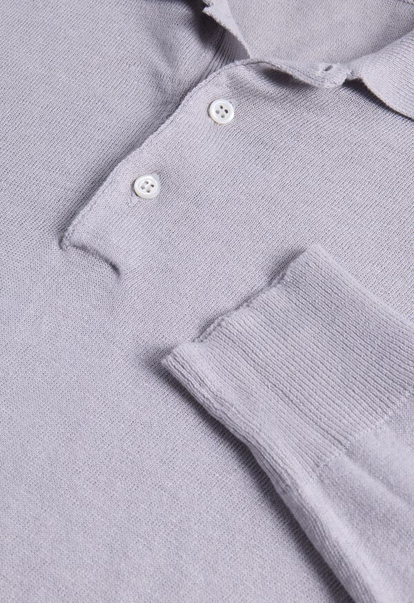 Paul Stuart Linen & Cotton Long Sleeve Polo, image 2