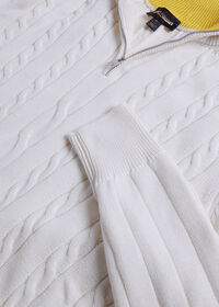 Paul Stuart Quarter Zip Cable Knit Sweater, thumbnail 2