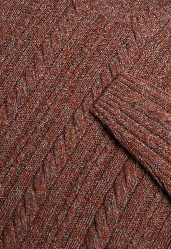Paul Stuart Mélange Cable Crewneck Sweater, image 2