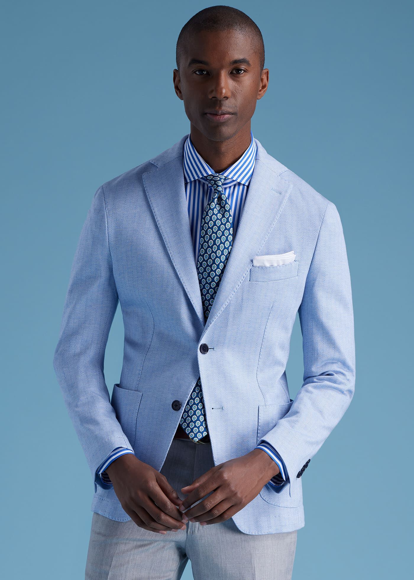 Herringbone Cotton Jersey Jacket