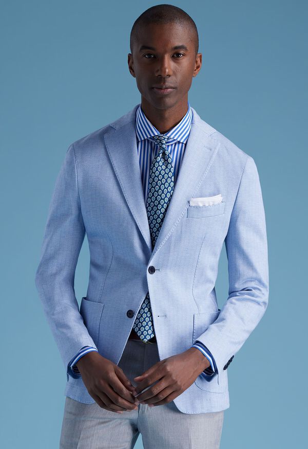 Paul Stuart Herringbone Cotton Jersey Jacket, image 2