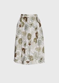 Paul Stuart Printed Floral Flared Skirt, thumbnail 1