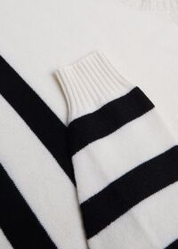 Paul Stuart Black and White Cashmere Stripe Sweater, thumbnail 3