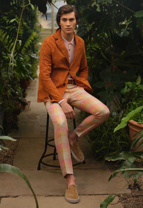 Paul Stuart Linen & Cotton Plaid Trousers, image 2