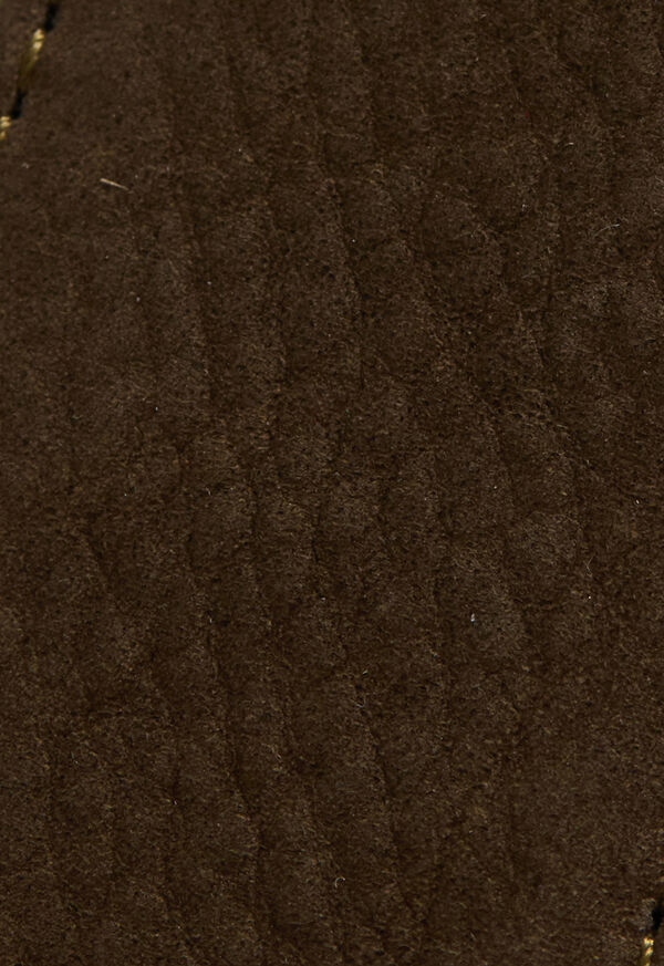 Paul Stuart Nubuck Suede Belt with Gold Buckle, image 3