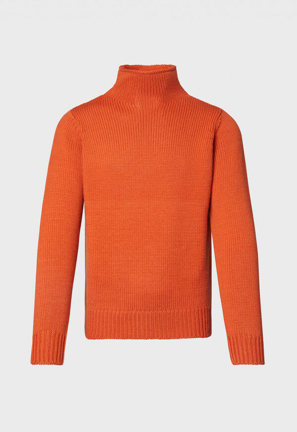 Paul Stuart Solid Color Mock Neck Sweater, image 1