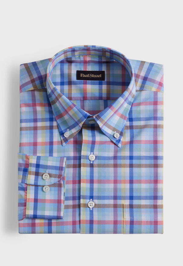 Paul Stuart Cotton Plaid Sport Shirt, image 1