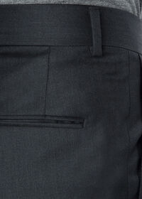 Paul Stuart Charcoal Super 110s Wool Plain Front Trouser, thumbnail 3