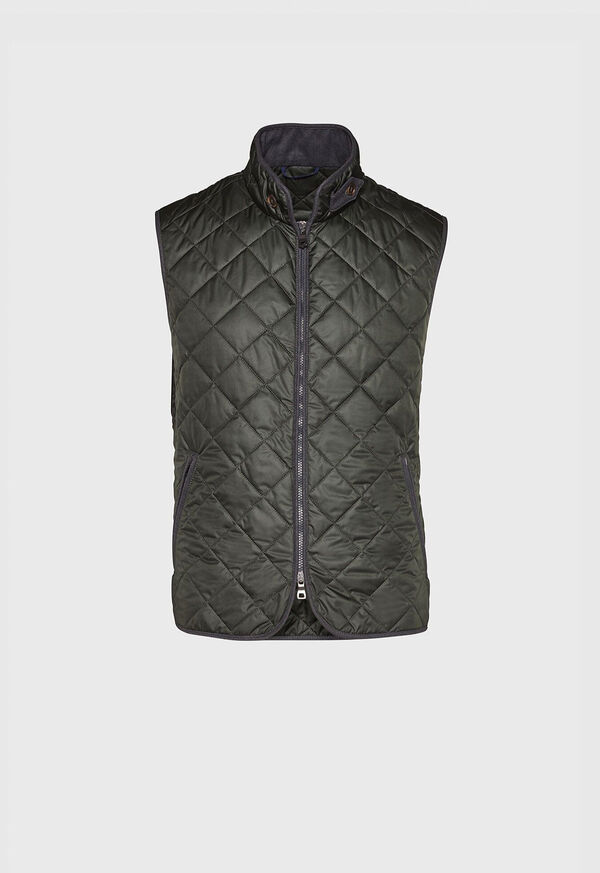 Paul Stuart Nylon Quilted Vest with Piping, image 1