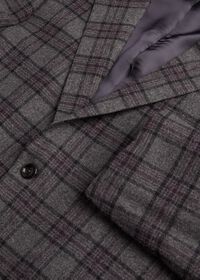 Paul Stuart Grey Plaid Escorial Wool Jacket, thumbnail 2