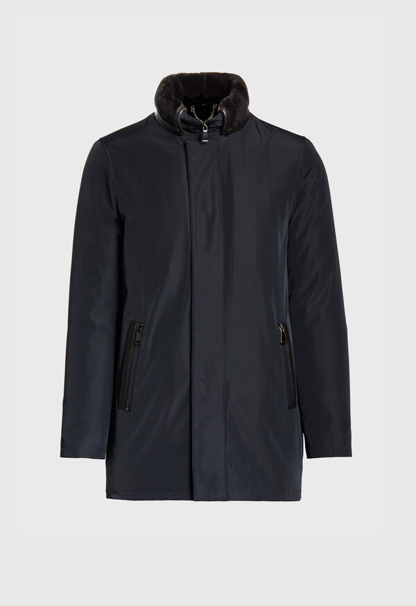 Paul Stuart Shearling Rain Jacket, image 1