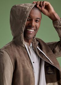 Paul Stuart Suede Front Hooded Jacket, thumbnail 3