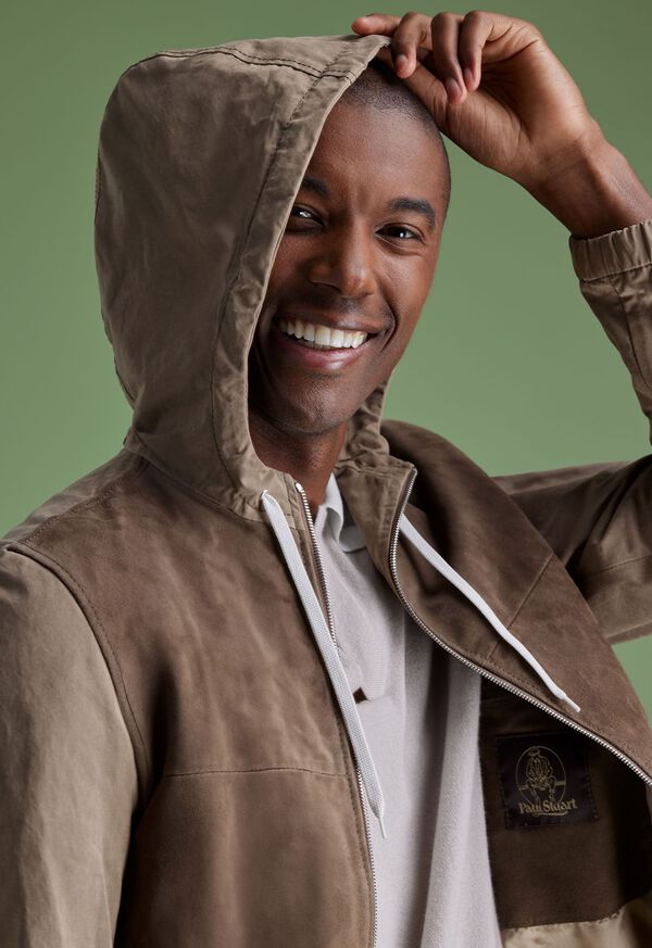 Paul Stuart Suede Front Hooded Jacket, image 3