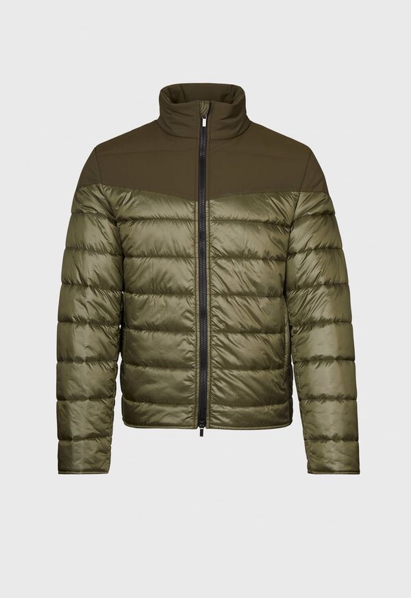 Paul Stuart Puffer Jacket With Tonal Shoulder Contrast Fabric, image 1