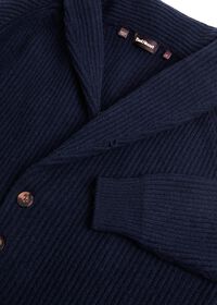 Paul Stuart Ribbed-Knit Shawl Collar Cardigan, thumbnail 2