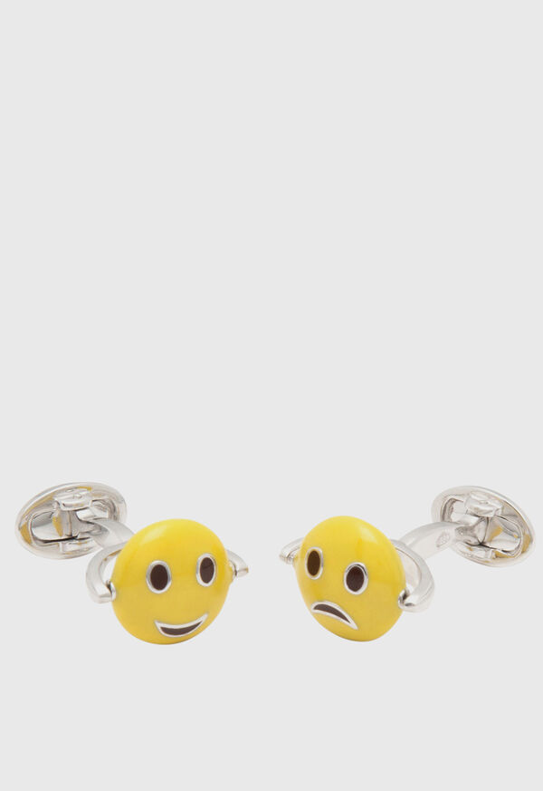 Paul Stuart Happy & Sad Emoji Cufflinks, image 1
