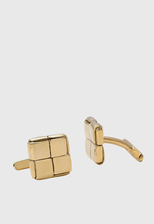 Paul Stuart Gold Vermeil Four Squares Cufflinks, image 1