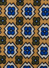 Paul Stuart Silk Geometric Floral Medallion Tie, thumbnail 3